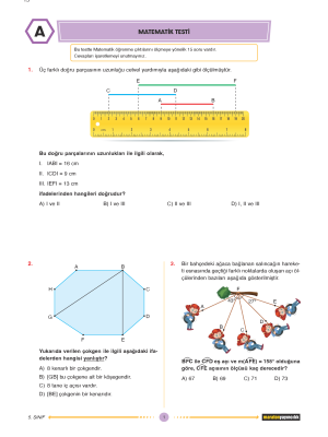 5. Sınıf Kurumsal Deneme 1 - Matematik
