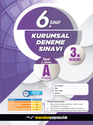6. Sınıf Kurumsal Deneme 3 - Sözel