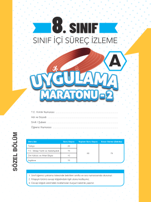 8. Sınıf Kurumsal Deneme 2 - Sözel - İngilizce Hariç
