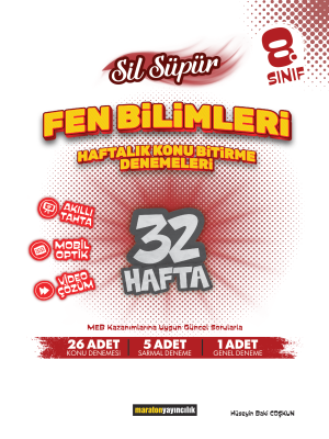 8.SINIF FEN BİLİMLERİ 32 HAFTA SİL SÜPÜR