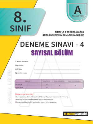 8. Sınıf Kurumsal Deneme 4 - Sayısal