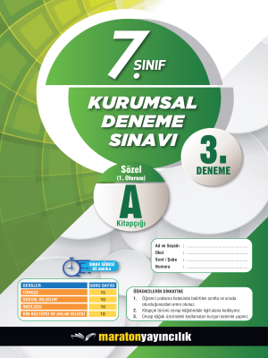 7. Sınıf Kurumsal Deneme 3 - Sözel