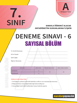 7. Sınıf Kurumsal Deneme 6 - Sayısal