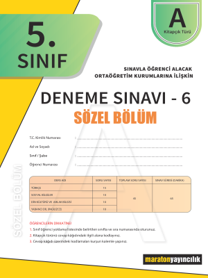 5. Sınıf Kurumsal Deneme 6 - Sözel